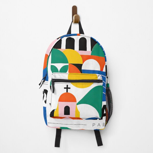 Item preview, Colorful geometric travel poster depicting Villarrica, Paraguay, designed and sold by ckybe.