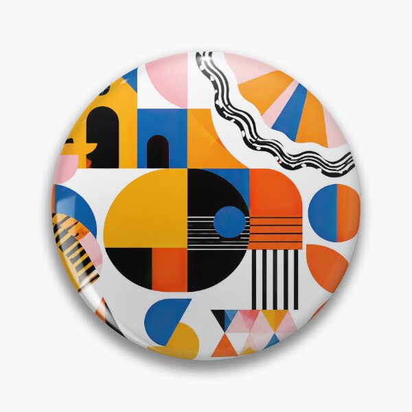 Item preview, Colorful geometric abstract poster featuring a dancing figure, designed and sold by ckybe.
