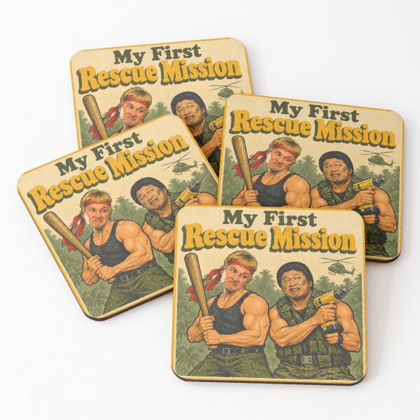 Item preview, My First Rescue Mission - One-Man Army Arts Parody designed and sold by jvrgraphs.
