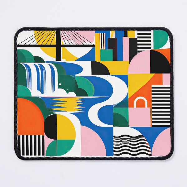 Item preview, Colorful geometric poster celebrating Ciudad del Este, Paraguay, designed and sold by ckybe.