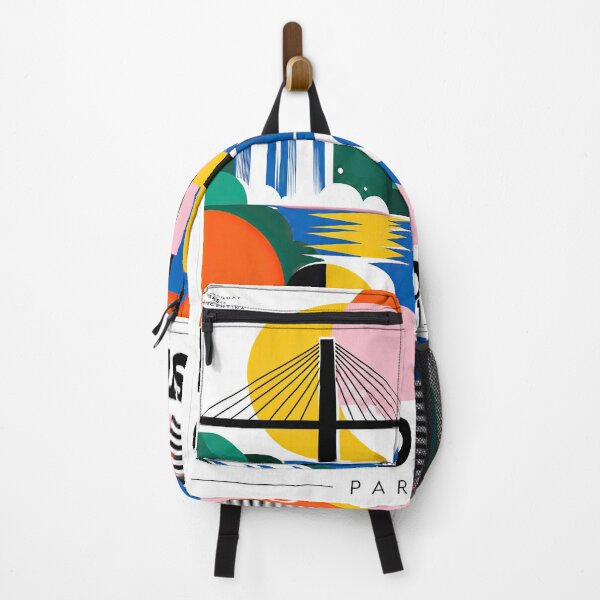 Item preview, Colorful geometric poster celebrating Ciudad del Este, Paraguay, designed and sold by ckybe.