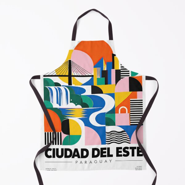 Item preview, Colorful geometric poster celebrating Ciudad del Este, Paraguay, designed and sold by ckybe.