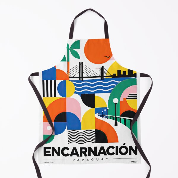Item preview, Colorful geometric poster illustrating Encarnacin, Paraguay, wi designed and sold by ckybe.