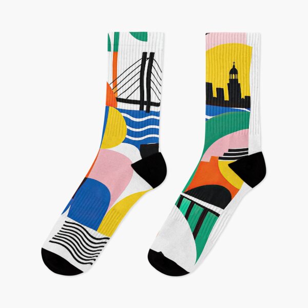 Item preview, Colorful geometric poster illustrating Encarnacin, Paraguay, wi designed and sold by ckybe.