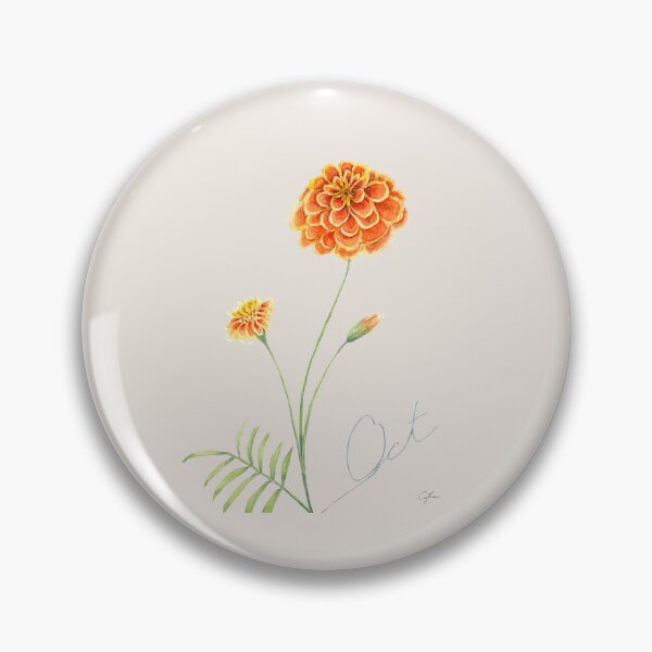 Item preview, Autumn - October Watercolor Flower 2.0 - Marigold: Devotion designed and sold by MiniRadiance.