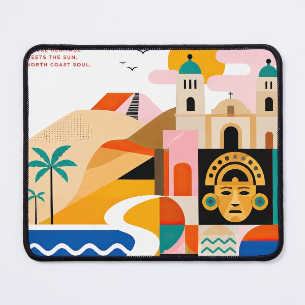 Item preview, Colorful geometric travel poster celebrating Peru with coastal designed and sold by ckybe.