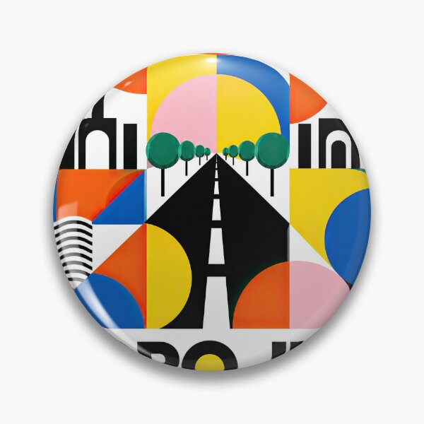 Item preview, Colorful geometric poster featuring abstract architecture, trees designed and sold by ckybe.