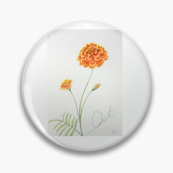 Item preview, Autumn - October Watercolor Flower 2.0 - Marigold: Devotion designed and sold by MiniRadiance.