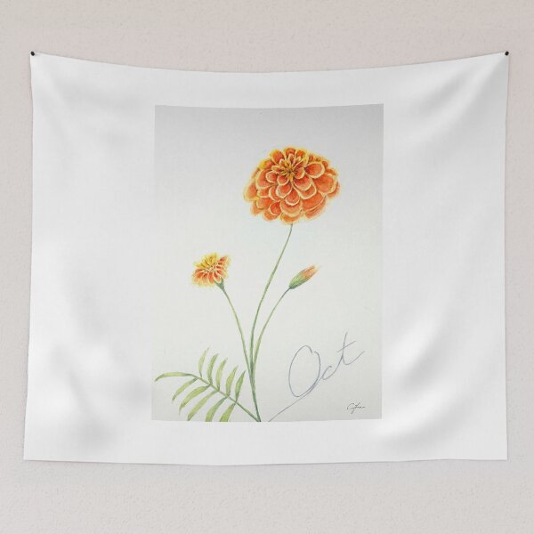 Item preview, Autumn - October Watercolor Flower 2.0 - Marigold: Devotion designed and sold by MiniRadiance.
