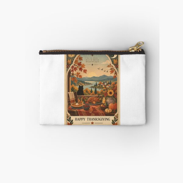 Item preview, Happy Thanksgiving Harvest Feast with Turkey, Pumpkin Pie, Autumn Lake and Gratitude Tarot designed and sold by Aryabek.