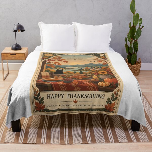 Item preview, Happy Thanksgiving Harvest Feast with Turkey, Pumpkin Pie, Autumn Lake and Gratitude Tarot designed and sold by Aryabek.