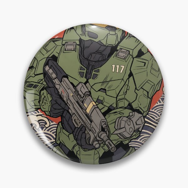 Item preview, Master Chief Halo Ukiyo-e Anime Gaming Streetwear Tee designed and sold by Senpaiwaves.
