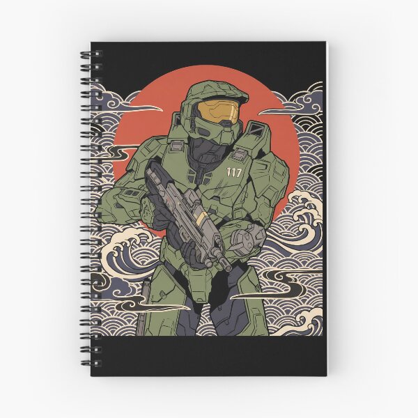 Artikelvorschau, Master Chief Halo Ukiyo-e Anime Gaming Streetwear T-Shirt entworfen und verkauft von Senpaiwaves.