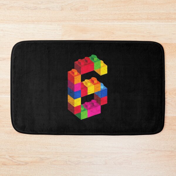 Item preview, Building Blocks Number Six Colorful Brick Art designed and sold by bonizem.