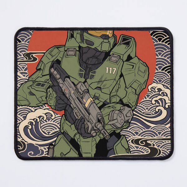 Item preview, Master Chief Halo Ukiyo-e Anime Gaming Streetwear Tee designed and sold by Senpaiwaves.