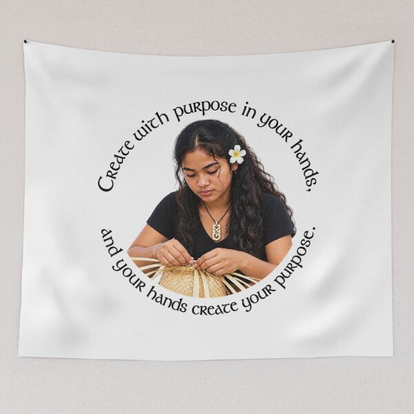 Item preview, Polynesian Purpose Proverb - Create with purpose in your hands | Pacific Art designed and sold by ShakaLife.org.
