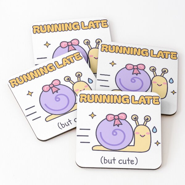 Item preview, Running Late But Cute - Kawaii Snail with Bow designed and sold by GmD08.