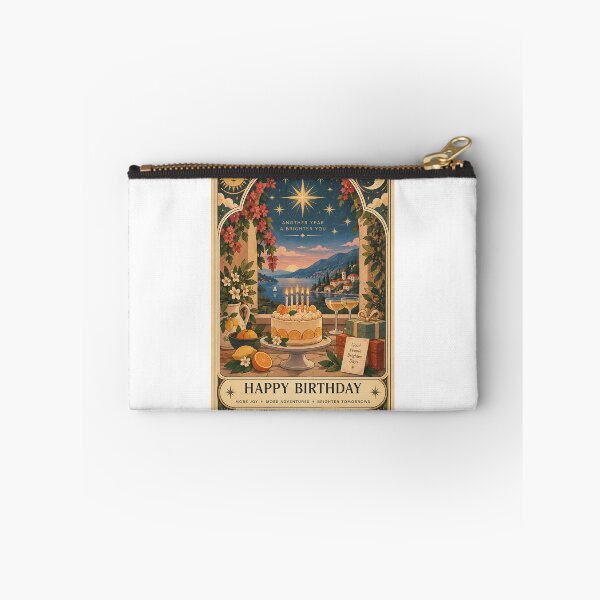 Item preview, Happy Birthday Lakeside Celebration with Citrus Cake, Candles, Flowers and Moon Phases Tarot designed and sold by Aryabek.