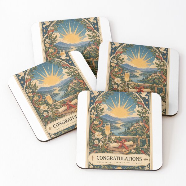 Item preview, Congratulations Mountain Lake Achievement with Diploma, Champagne, Flowers and New Horizons Tarot designed and sold by Aryabek.