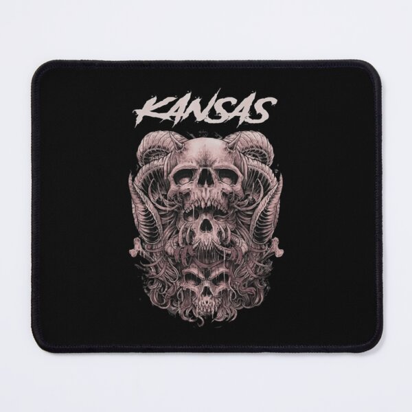 Item preview, Kansas Progressive Rock Ornate Gothic Skull Art designed and sold by JuniorGoyett.
