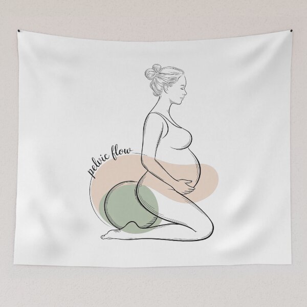 Item preview, Pelvic Flow Peach Sage Exercise Ball Piece designed and sold by 108stillness.
