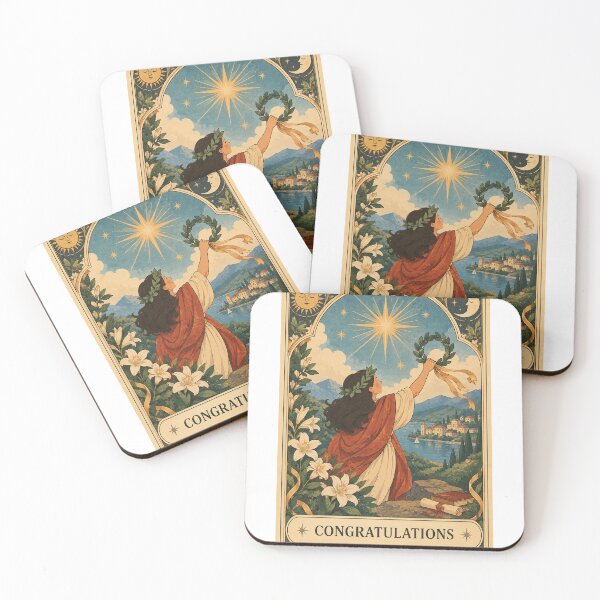 Item preview, Congratulations Laurel Victory with Mountain Lake, Academic Achievement and New Beginnings Tarot designed and sold by Aryabek.