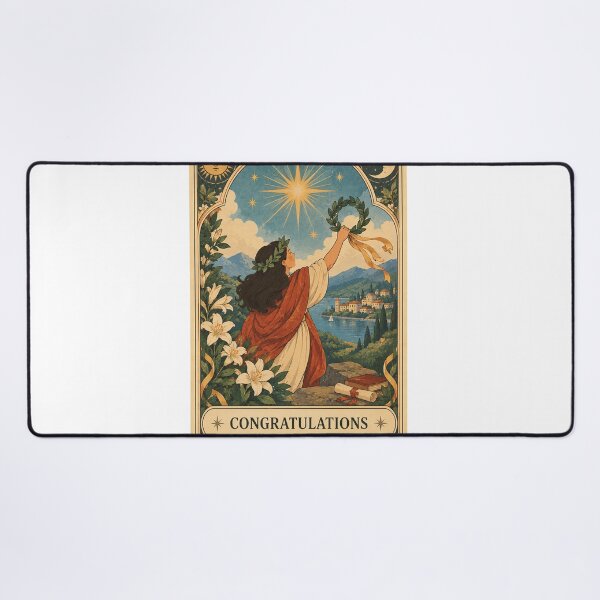 Item preview, Congratulations Laurel Victory with Mountain Lake, Academic Achievement and New Beginnings Tarot designed and sold by Aryabek.