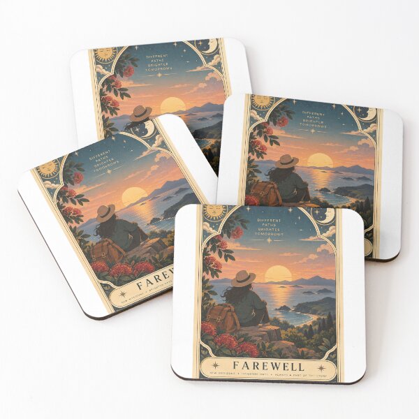 Item preview, Farewell New Horizons Sunset with Coastal Journey, Traveller and Pōhutukawa Tarot designed and sold by Aryabek.