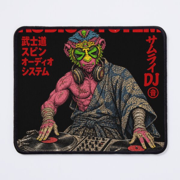 Item preview, Bushido Spin Audio System Monkey Samurai DJ - Japanese Samurai DJ Art designed and sold by BRTHRCNK01.