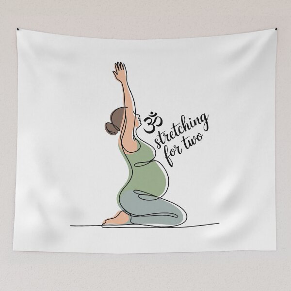 Item preview, Stretching For Two Green Peach Raised Om Piece designed and sold by 108stillness.
