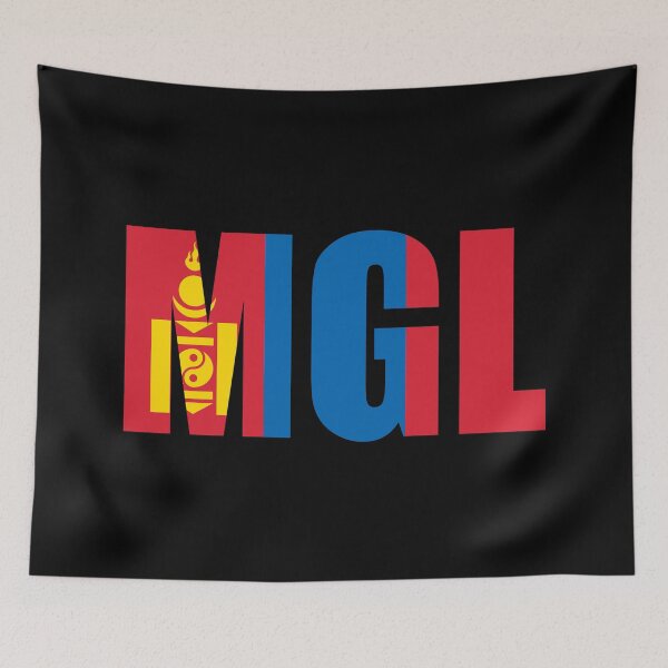 Item preview, Mongolia Flag Initials MN designed and sold by shitpostee.