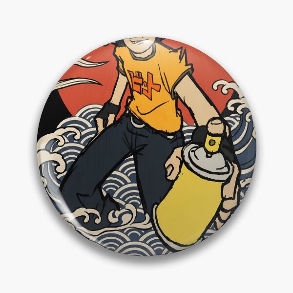 Item preview, Beat Spraying Graffiti Jet Set Radio Ukiyo-e Video Game Anime Shirt designed and sold by Senpaiwaves.