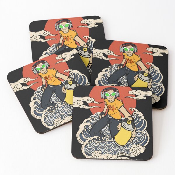 Item preview, Beat Spraying Graffiti Jet Set Radio Ukiyo-e Video Game Anime Shirt designed and sold by Senpaiwaves.
