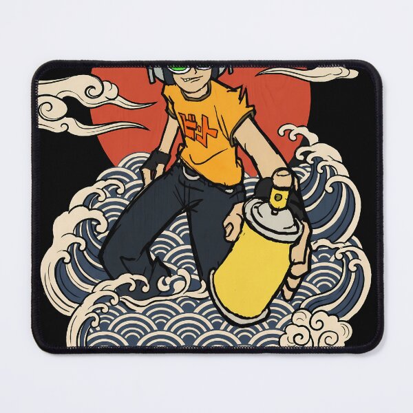 Item preview, Beat Spraying Graffiti Jet Set Radio Ukiyo-e Video Game Anime Shirt designed and sold by Senpaiwaves.