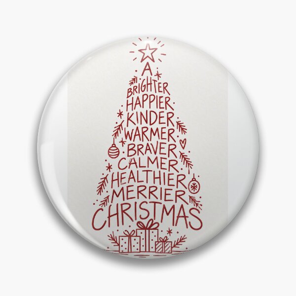 Item preview, A Brighter Happier Kinder Christmas Tree of Festive Wishes Text Art Typography designed and sold by Aryabek.