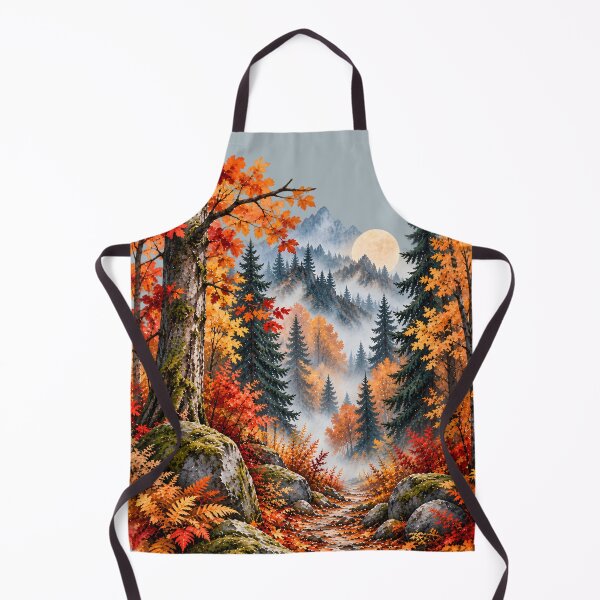 Item preview, Enchanted Autumn Forest Moonlight Watercolor Landscape designed and sold by blankTeeShirt.