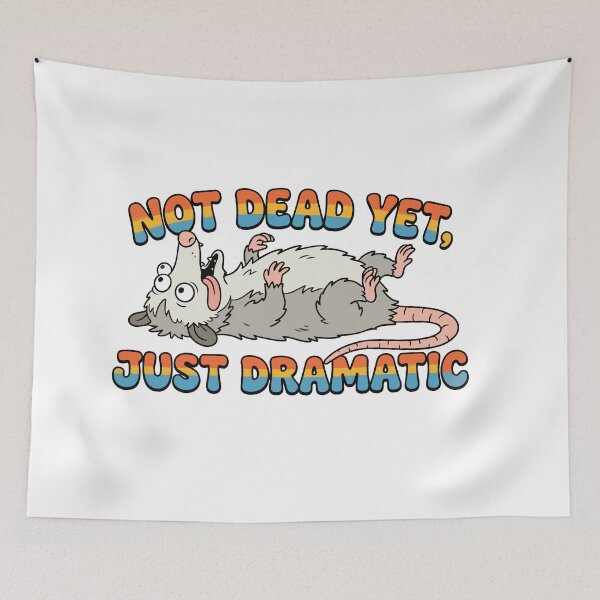 Item preview, Funny Opossum Playing Dead Dramatic Mood Meme designed and sold by Arc2020.