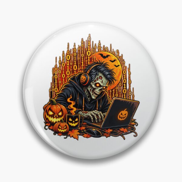 Artikelvorschau, Halloween-Zombie-Programmierer – Gruseliger Computerhacker entworfen und verkauft von justforart91.