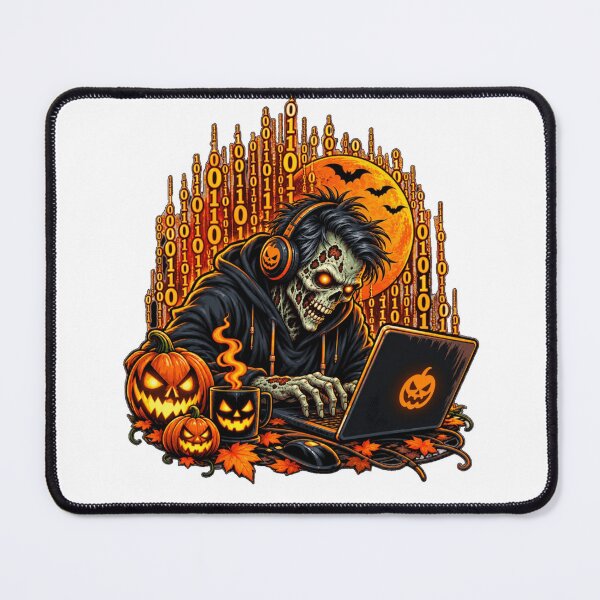 Item preview, Halloween Zombie Coder – Spooky Computer Hacker designed and sold by justforart91.