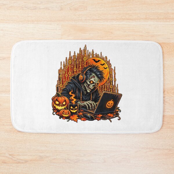 Item preview, Halloween Zombie Coder – Spooky Computer Hacker designed and sold by justforart91.