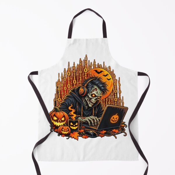Item preview, Halloween Zombie Coder – Spooky Computer Hacker designed and sold by justforart91.