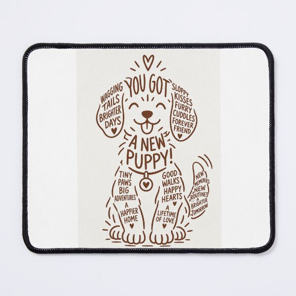 Item preview, New Puppy Adventures Tiny Paws and a Lifetime of Love Typography Text designed and sold by Aryabek.