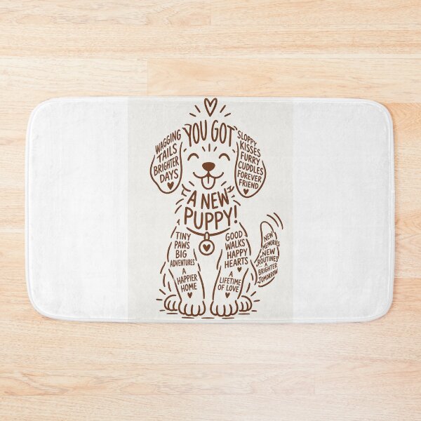 Item preview, New Puppy Adventures Tiny Paws and a Lifetime of Love Typography Text  designed and sold by Aryabek.