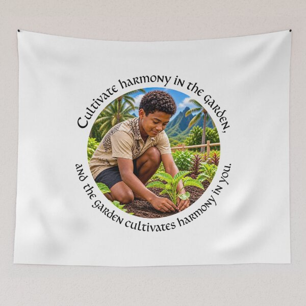 Item preview, Polynesian Harmony Proverb - Cultivate harmony in the garden | Pacific Art designed and sold by ShakaLife.org.