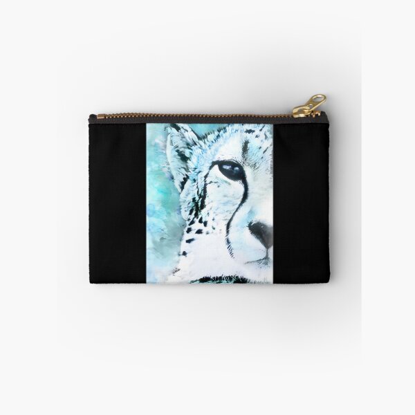 Item preview, Frosty Cheetah Art Design with Icy Blue and White Accents designed and sold by LagertaWorld.