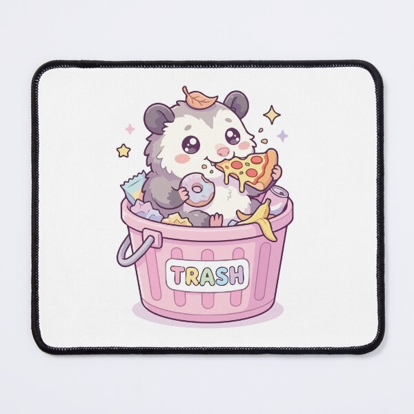 Item preview, Kawaii Cute Opossum Eating Trash Snacks Design designed and sold by Arc2020.