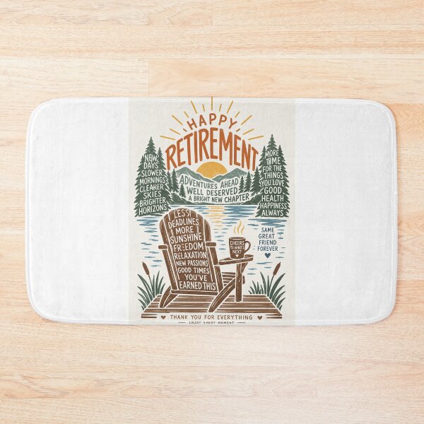 Item preview, Happy Retirement Adventures Ahead and a Bright New Chapter Typography designed and sold by Aryabek.