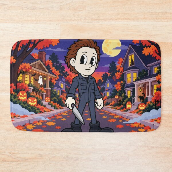 Aperçu de l'œuvre Le croquemitaine d'Haddonfield - Dessin animé avec tuyau en caoutchouc - Édition Scène créée et vendue par NostalgiaBoy.