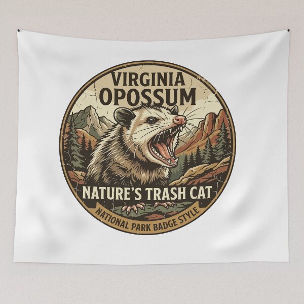 Item preview, Vintage Camping Opossum Screaming Internally Quote designed and sold by Arc2020.