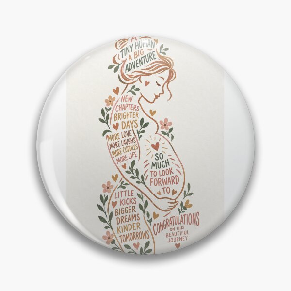 Item preview, Tiny Human Big Adventure Pregnancy and New Chapter Celebration Congratulations Typography designed and sold by Aryabek.